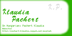 klaudia pachert business card